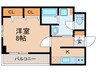 ベルコルティーレ 1Kの間取り