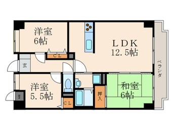 間取図 クレセール守恒