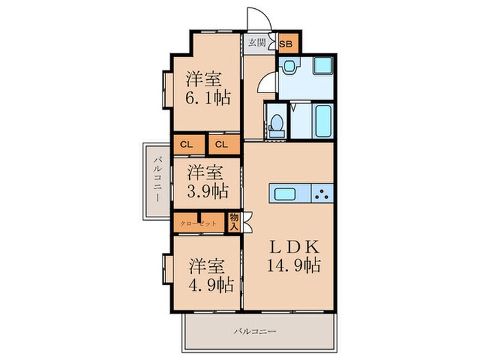 間取り図 ギャラン二島