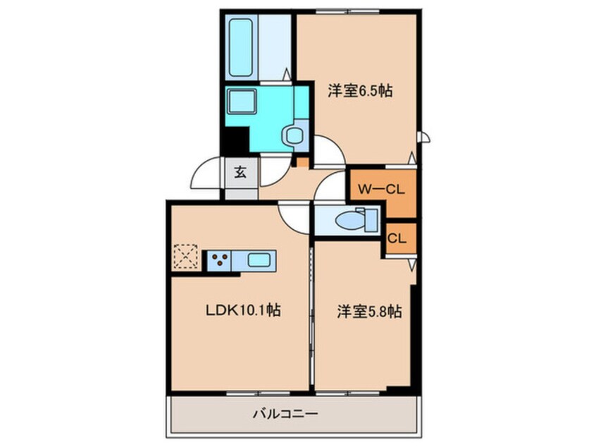 間取図 仮)D-ROOM赤間駅前　Ⅰ