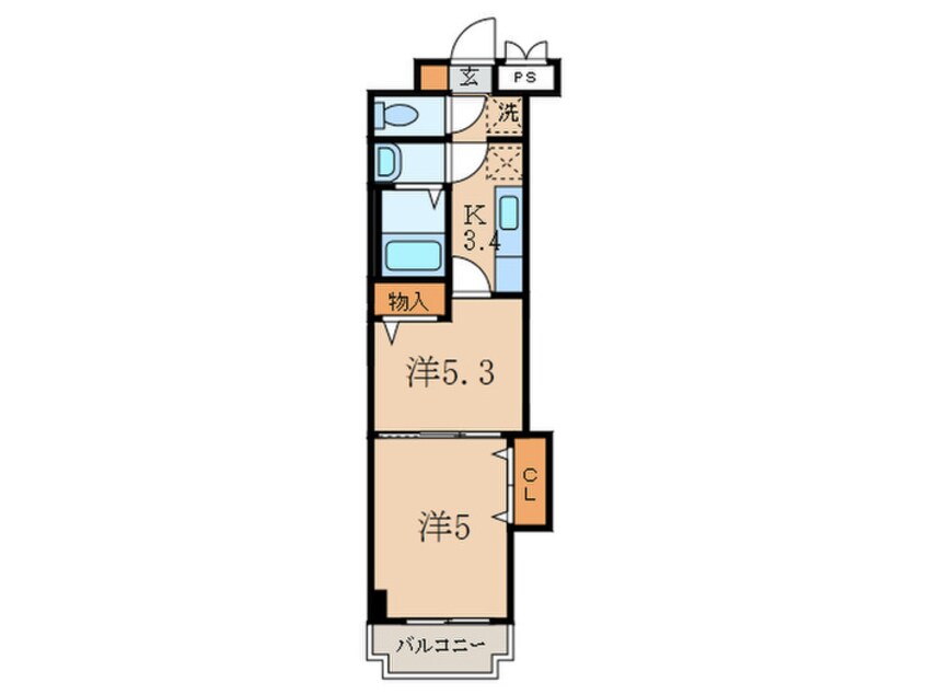 間取図 木下鉱産ビルⅡ