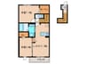 仮)D-ROOM赤間駅前　Ⅱ 2LDKの間取り