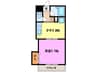 ジュネス東大利 1DKの間取り