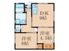 GSC No.1 2DKの間取り