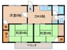 アーバンハイム５ 3DKの間取り