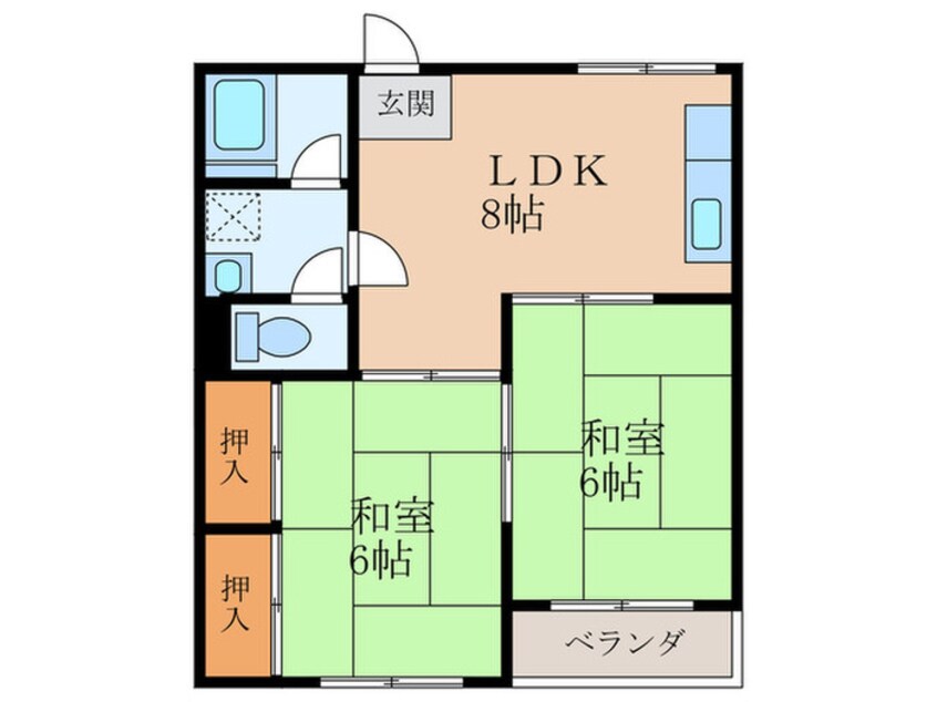 間取図 井堀コ－ポ花谷