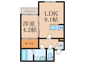 間取図 仮）苅田町神田町1丁目新築ｱﾊﾟｰﾄ