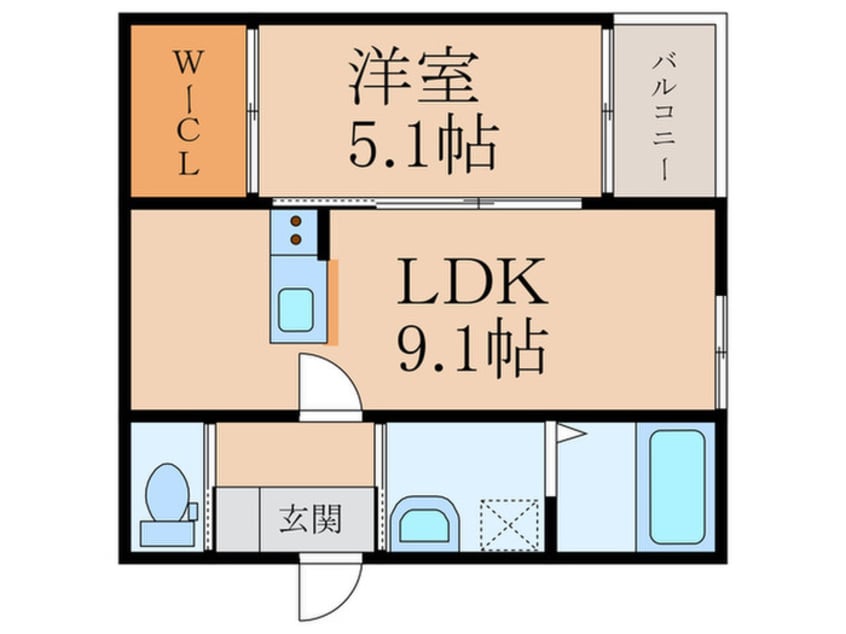 間取図 仮）苅田町神田町1丁目新築ｱﾊﾟｰﾄ