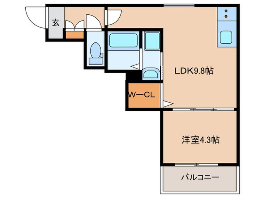 間取図 Crecia箱崎