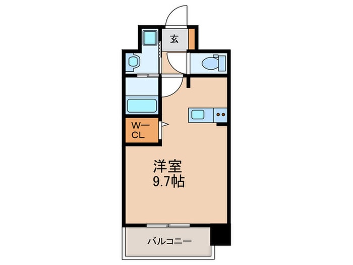 間取り図 ｴﾝｸﾚｽﾄ博多PARKSIDE（201）