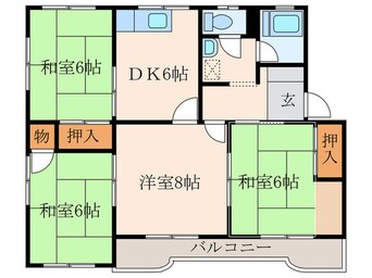 間取図 コーポ力丸Ⅰ