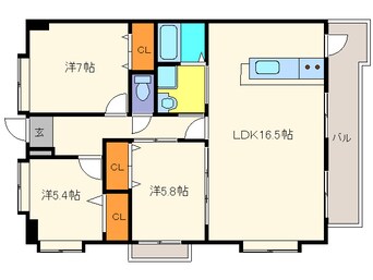 間取図 セレス別府