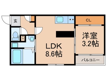 間取図 fika聖マリア病院前