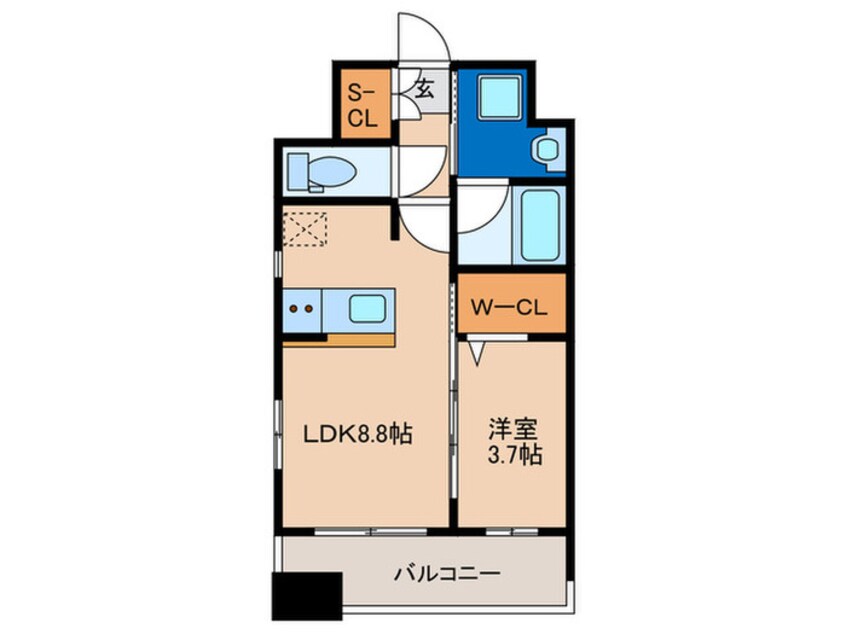 間取図 ラクレイス香椎駅前