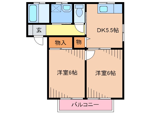 間取り図 グランシ－ド三苫Ｃ棟