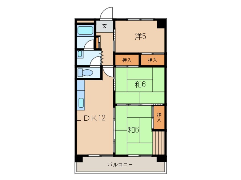 間取図 エクレール大里