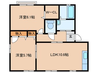 間取図 プロスペラーレ・ＯＴＴＯ　Ｄ棟