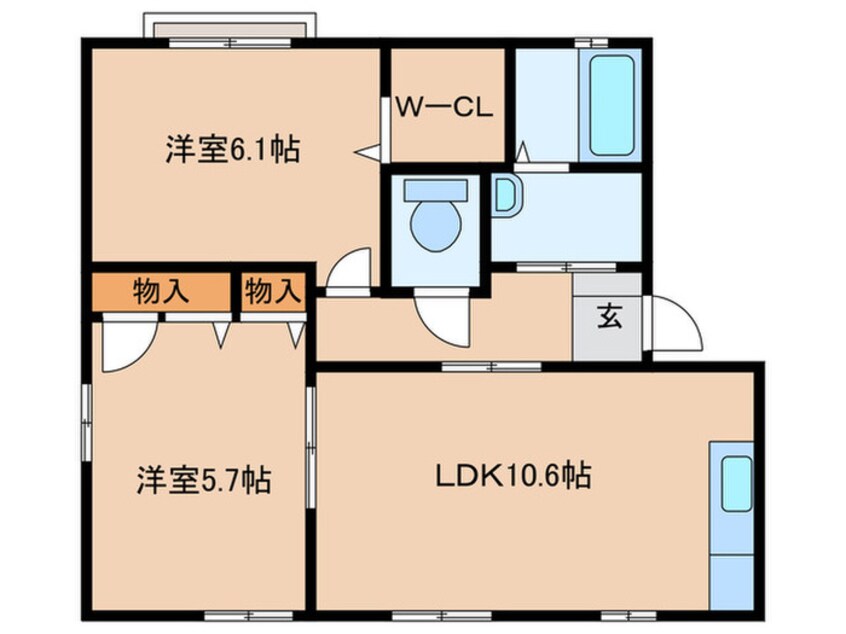 間取図 プロスペラーレ・ＯＴＴＯ　Ｄ棟