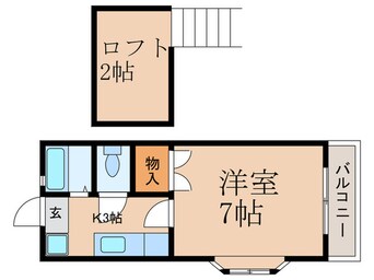 間取図 ロフト若園