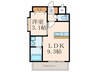 アンテス上到津 1LDKの間取り