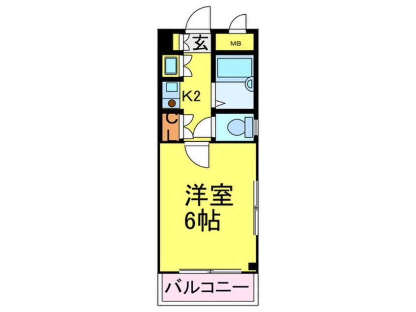 間取図 ビュ－クレスト大橋Ⅱ