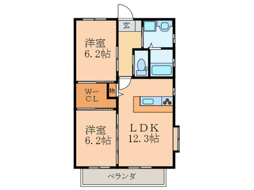 間取図 クレアールライフ奈良A棟