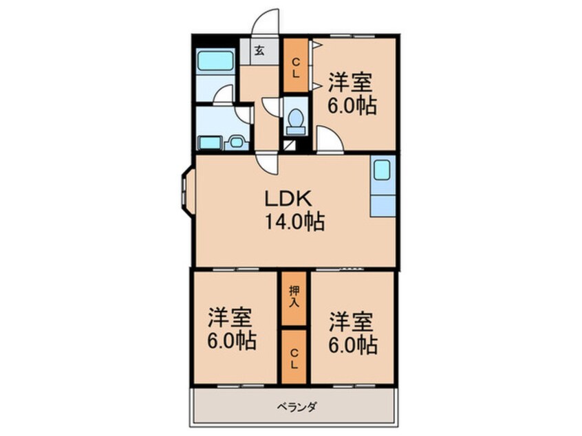 間取図 カーサＮ