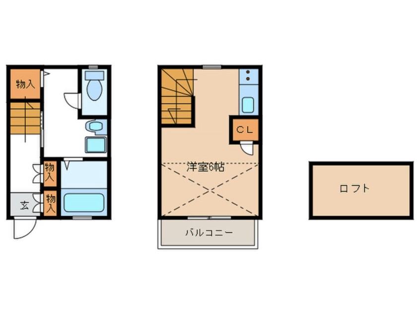 間取図 ピュアフリー別府Ⅱ