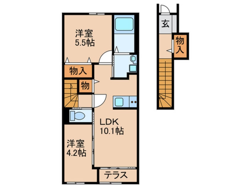 間取図 仮)東鳴水四丁目新築アパート