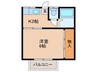 フォレストK 1Kの間取り