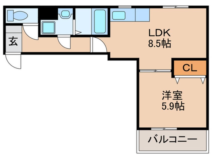 間取図 ソレイユ黒崎