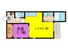 Ｇｒａｎｄｔｉｃ　Ｂ　井尻 1Rの間取り