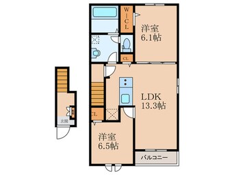 間取図 ラフレシール葛原Ⅱ