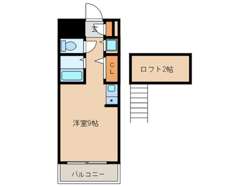 間取図 ｼﾃｨﾊﾟﾚｽ九大前ﾊﾟｰﾄ7（502）