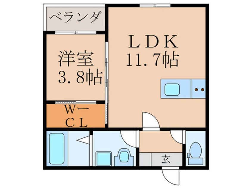 間取図 ＢＲＡＶＥ　ＢＡＳＥ行橋