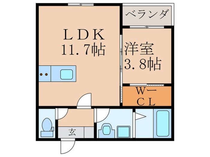 間取り図 ＢＲＡＶＥ　ＢＡＳＥ行橋