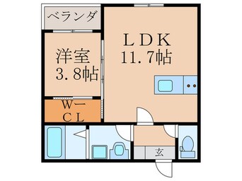 間取図 ＢＲＡＶＥ　ＢＡＳＥ行橋