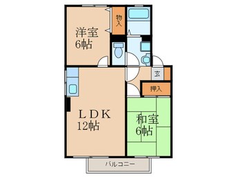 間取図 ハイカムール葛原