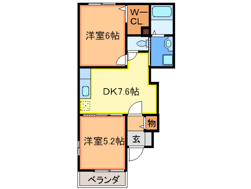 間取図 サンリットリバ－Ⅰ