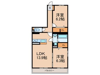 間取図 GRAN　GRACE久留米南２