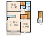 ラ・フィオラA 2LDKの間取り