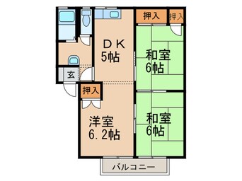 間取図 ロイヤルシェルB棟