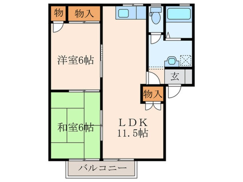 間取図 ロイヤルシェルB棟