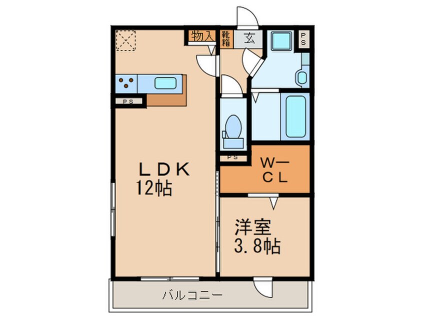 間取図 D-room東那珂