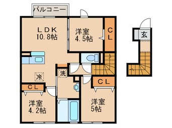 間取図 サンヒルズ愛坂　Ｂ棟