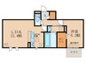 クラポンテMⅤ 1LDKの間取り