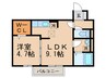 サンヒルズ愛坂C棟 1LDKの間取り