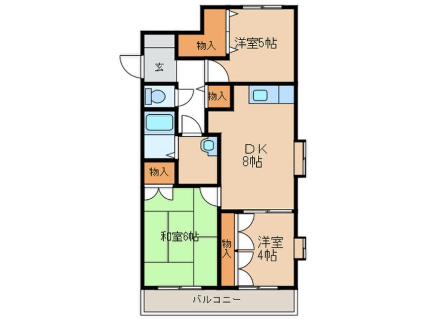 間取図 ブルーム三ヶ森