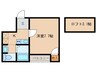 ラピス貝塚 1Kの間取り