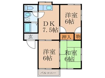 間取図 コーポ田園Ａ